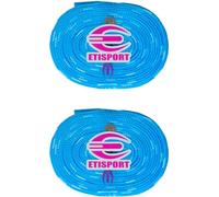 ETISPORT Pair of professional flat laces, for hockey, ice boots, line on wheels. Resistant. Length 3 m - 118in each. (Sky Blue)