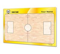 ETISPORT Rink Hockey Coach Tactical Board. Personalised with Name Logo or Club Crest. Double Sided Dry Wipe Board 13.8 x 9.5 inches