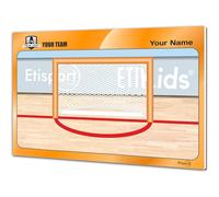 ETISPORT Rink Hockey Goalkeeper Coach Tactical Board. Personalised with Name Logo or Club Crest. Double Sided Dry Wipe Board 13.8 x 9.5 inches