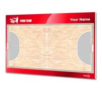 ETISPORT Tactical Handball Coach Whiteboard. Double-sided, suitable for dry erase markers. Personalized with color, crest or logo, name, and club. (LARGE)