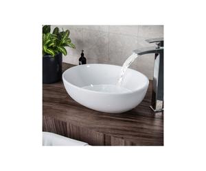 Etive 410 x 335mm Oval Cloakroom Counter Top Basin Sink Bowl