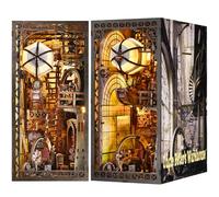 ETKVR Book Nook Kit, DIY 3D Wooden Puzzle Bookend Booknook
