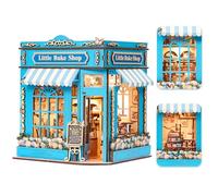 ETKVR Book Nook Kit, DIY 3D Wooden Puzzle Bookend Booknook