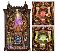 ETKVR Book Nook Kit, DIY 3D Wooden Puzzle Bookend Booknook Miniature Doullhouse Kit for Bookshelf Decoration, DIY Model Insert Alley Book Nook Kits for Adults and Teens