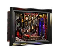 ETKVR Book Nook Kit, Picture Frame Booknook, Wall Mounted Miniature Dollhouse Kit, DIY 3D Wooden Puzzle for Home Bookshelf Decoration - Vampire Count Dracula