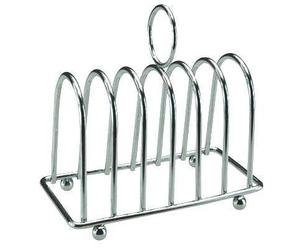 ETL Apollo Chrome Plated Toast Rack Organiser, Stainless Steel 6 Slice Bread Holder Stand