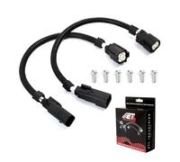 ETL INDUSTRIES 2Pcs 12" 6 Pin Oxygen Sensor Extension Harness Wires for Ford Mustang GT 5.0L V8 and 3.7L V6 2015-2017 Rectangular Connector Front with Screws