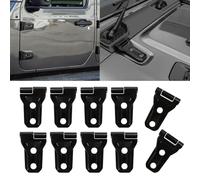 ETL INDUSTRIES Door Hinge Cover & Engine Hood Hinge Cover Trim Exterior Accessories for 2018-2023 Jeep Wrangler JL JLU Sport Sahara Freedom Rubicon Unlimited Gladiator JT 2 Door 4 Door, 10Pcs