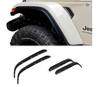 ETL INDUSTRIES Front & Rear Fender Flares Extensions Set Fits 2018-2023 for Jeep Wrangler JL JLU Unlimited Rubicon 2/4 Doors Wheel Fender Liner