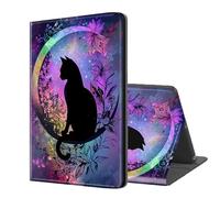 ETLKJVBL Case for Kindle Scribe, Auto Sleep/Wake, Black Cat Sitting on The Moon Multiple Angles Viewing Folio Stand Case for Kindle Scribe 10.2" (2024/2022 Released)