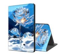 ETLKJVBL Case for Kindle Scribe, Auto Sleep/Wake, Crystal Rose in Snowy Mountain Multiple Angles Viewing Folio Stand Case for Kindle Scribe 10.2" (2024/2022 Released)