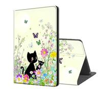 ETLKJVBL Case for Kindle Scribe, Auto Sleep/Wake, Cute Black Cat in The Garden Multiple Angles Viewing Folio Stand Case for Kindle Scribe 10.2" (2024/2022 Released)
