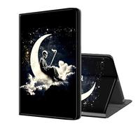 ETLKJVBL Case for Kindle Scribe, Auto Sleep/Wake, Skeleton Sitting on The Moon Multiple Angles Viewing Folio Stand Case for Kindle Scribe 10.2" (2024/2022 Released)