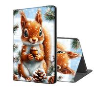 ETLKJVBL Case for Kindle Scribe, Auto Sleep/Wake, Squirrel with Acorn in Snowy Pines Multiple Angles Viewing Folio Stand Case for Kindle Scribe 10.2" (2024/2022 Released)