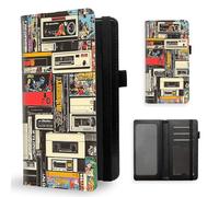 ETLKJVBL Checkbook Cover for Men and Women, RFID Blocking Checkbook Holder, Wallet, Stylish Leather Checkbook Covers for Personal Checkbook-3, Retro Cassette Tape, Modern