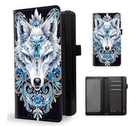 ETLKJVBL Checkbook Cover for Men Women RFID Blocking Checkbook Holder Wallet Stylish Leather Checkbook Covers for Personal Checkbook 10 White Wolf Modern
