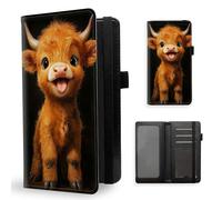 ETLKJVBL Checkbook Cover for Men & Women, Stylish Leather Checkbook Holder Wallet, Rfid Blocking Check Book Cover-39, Sweet Highland Calf Close Up, Contemporary