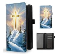 ETLKJVBL Checkbook Cover for Women Men, Cross Shining Brightly in Sky Rfid Blocking Check Book Cover, Checkbook Holder Wallet, Stylish Leather Checkbook Covers for Personal Checkbook