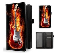 ETLKJVBL Checkbook Cover for Women Men, Rfid Blocking Check Book Cover, Checkbook Holder Wallet, Stylish Leather Checkbook Covers for Personal Checkbook-11, Electric Guitar, Contemporary