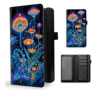 ETLKJVBL Checkbook Cover for Women Men, Rfid Blocking Check Book Cover, Checkbook Holder Wallet, Stylish Leather Checkbook Covers for Personal Checkbook-7, Glowing Flowers, Contemporary