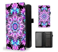 ETLKJVBL Checkbook Cover for Women Men, Rfid Blocking Check Book Cover, Checkbook Holder Wallet, Stylish Leather Checkbook Covers for Personal Checkbook-2, Pink Mandala, Contemporary