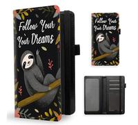 ETLKJVBL Checkbook Cover for Women Men, Rfid Blocking Check Book Cover, Checkbook Holder Wallet, Stylish Leather Checkbook Covers for Personal Checkbook-7, Cute Sloth Sleeping, Contemporary