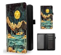 ETLKJVBL Checkbook Cover for Women Men, Rfid Blocking Check Book Cover, Checkbook Holder Wallet, Stylish Leather Checkbook Covers for Personal Checkbook-6, Desert at Night Featuring, Contemporary