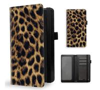 ETLKJVBL Checkbook Cover for Women Men, Rfid Blocking Check Book Cover, Checkbook Holder Wallet, Stylish Leather Checkbook Covers for Personal Checkbook-16, Brown and Black Leopard Print, Contemporary