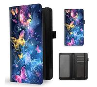 ETLKJVBL Checkbook Cover for Women Men, Rfid Blocking Check Book Cover, Checkbook Holder Wallet, Stylish Leather Checkbook Covers for Personal Checkbook-2, Colorful Butterfly Are Fly, Contemporary