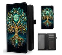 ETLKJVBL Checkbook Cover for Women Men, Rfid Blocking Check Book Cover, Checkbook Holder Wallet, Stylish Leather Checkbook Covers for Personal Checkbook-16, The Cosmic Tree of Life