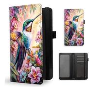 ETLKJVBL - Checkbook Cover for Women Men, RFID Blocking Checkbook Cover, Personal Checkbook Wallet, 11, Hummingbird Flowers, Contemporary
