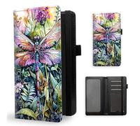 ETLKJVBL - Checkbook Cover for Women Men, RFID Blocking Checkbook Cover, Personal Checkbook Wallet, 8, Dragonfly Flowers, Contemporary