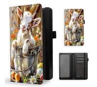 ETLKJVBL - Checkbook Cover for Women Men, RFID Blocking Checkbook Cover, Personal Checkbook Wallet, Stylish Leather Checkbook Cover for Personal Checkbook, 7, Cute baby goat, Contemporary