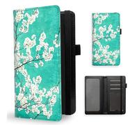 ETLKJVBL Checkbook Cover for Women Men RFID Blocking Checkbook Holder Wallet Stylish Leather Checkbook Covers for Personal Checkbook-11, White cherry, Modern