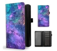 ETLKJVBL Checkbook Cover for Women Men RFID Blocking Checkbook Holder Wallet Stylish Leather Checkbook Covers for Personal Checkbook-11, Living Galaxy, Modern