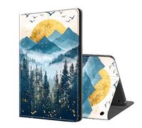 ETLKJVBL for Fire 7 Tablet Case(12th Gen, 2022 Release), Auto Sleep/Wake, Foggy Forest Mountains Multiple Angles Viewing Folio Stand Case for All-New Fire 7 Tablet