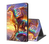 ETLKJVBL for Fire 7 Tablet Case(12th Gen, 2022 Release), Auto Sleep/Wake, Majestic Dragon Multiple Angles Viewing Folio Stand Case for All-New Fire 7 Tablet