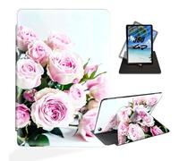 ETLKJVBL for Fire HD 10 Case 2019/2017 10.1 Inch, 360 Degree Rotating, Auto Sleep/Wake, Pink Roses Exquisite Leather Case for Amazon Kindle Fire HD 10 9th/7th Gen
