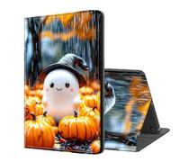 ETLKJVBL for Fire HD 10 Tablet Case (13th/11th Gen, 2023/2021 Release), Auto Sleep/Wake, Cute Spectres in Witch Hat Among Pumpkins Multiple Angles Viewing Folio Stand Case for Fire HD 10 Tablet 2023