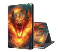 ETLKJVBL for Fire HD 10 Tablet Case (13th/11th Gen, 2023/2021 Release), Auto Sleep/Wake, Fiery Dragon and Warrior Multiple Angles Viewing Folio Stand Case for Fire HD 10 Tablet 2023