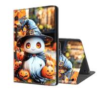 ETLKJVBL for Fire HD 10 Tablet Case (13th/11th Gen, 2023/2021 Release), Auto Sleep/Wake, Spectres in Witch Hat with Pumpkins Multiple Angles Viewing Folio Stand Case for Fire HD 10 Tablet 2023
