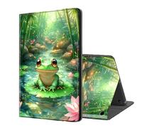 ETLKJVBL for Fire HD 10 Tablet Case 2019/2017 10.1 Inch, Auto Sleep/Wake, Frog on Lily Pad in Bamboo Multiple Angles Viewing Folio Stand Leather Case for Kindle Fire HD 10 9th/7th Gen