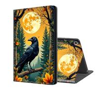 ETLKJVBL for Fire HD 10 Tablet Case 2019/2017 10.1 Inch, Auto Sleep/Wake, Raven in Moonlit Autumn Forest Multiple Angles Viewing Folio Stand Case for Amazon Fire Max 11 Tablet