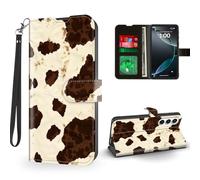 ETLKJVBL for Galaxy S24 Case Wallet with Card Holder, Cow Print with The Spots Magnetic Snap and RFID Blocking Leather Flip Cover/Kickstand for Galaxy S24 Phone Case