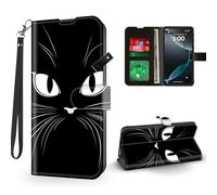 ETLKJVBL for Google Pixel 6 Case Wallet with Card Holder, Mysterious Cat Eyes in The Dark Magnetic Snap and RFID Blocking Leather Flip Cover/Kickstand for Google Pixel 6 Case