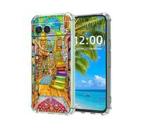 ETLKJVBL for Google Pixel 8A Case, Bookshop Interior Filled with Books High-Definition Painted Back Cover with Soft Transparent TPU Bumper, Shockproof Protective for Pixel 8A Phone Case