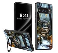 ETLKJVBL for Google Pixel 9/9 Pro Case, Mystic Forest Stairs by Stream 360 Degree Rotating Ring-Shaped Kickstand, Shockproof Protective Case for Google Pixel 9/9 Pro