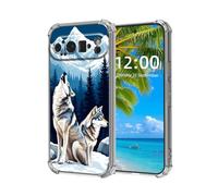 ETLKJVBL for Google Pixel 9 Pro XL Case, Howling Wolves in Snowy Mountains High-Definition Painted Back Cover with Soft Transparent TPU Bumper, Shockproof Protective