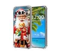 ETLKJVBL for Google Pixel 9 Pro XL Case, Red-Clad Festive Figure High-Definition Painted Back Cover with Soft Transparent TPU Bumper, Shockproof Protective Phone Case