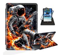 ETLKJVBL for iPad 10th Generation Case, 360 Degree Rotating Stand Cover Multi Angle Viewing, Auto Sleep/Wake, Astronaut Playing Guitar Space Leather Case for iPad (A16) 11th Generation 11 Inch 2025